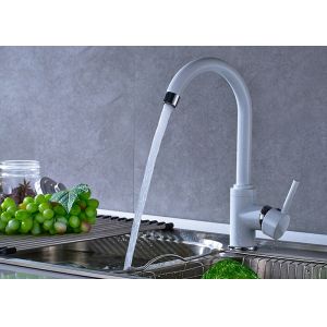 China ROVATE Saving Water White Painting Kitchen Sink Mixer UPC Standard on sale
