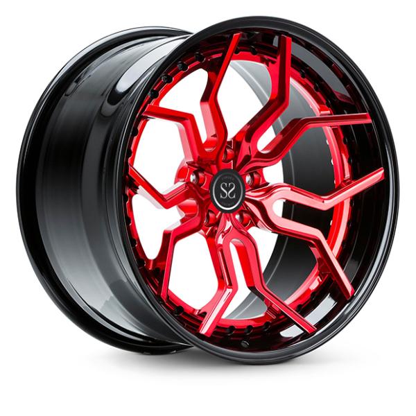 Aluminum Alloy 3 Piece Forged Wheels Heavy Duty Deep Dish Rims Luxury Car
