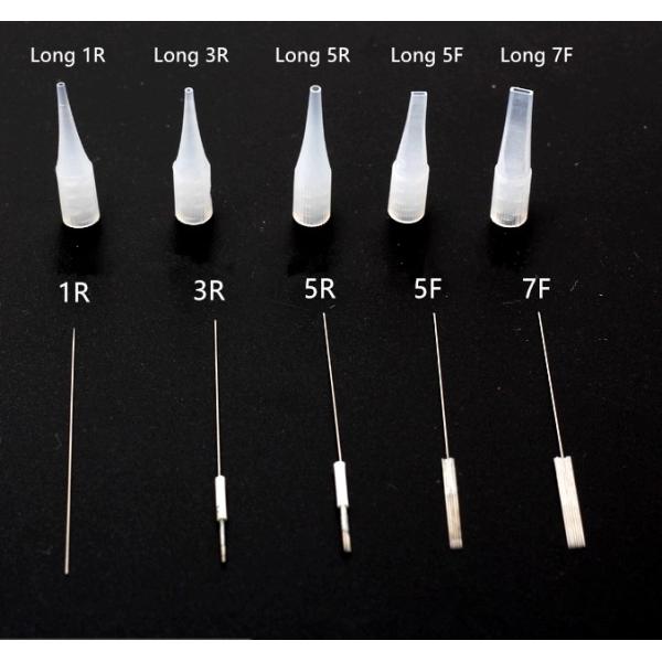 Plastic Permanent Disposable 1R Eyebrow Tattoo Makeup Needles For Tatoo Machine