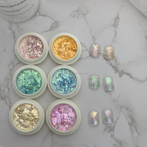 Easy Apply Nail Powder Fashionable Snow Velvet Cloud Powder for DIY Nail Glitter