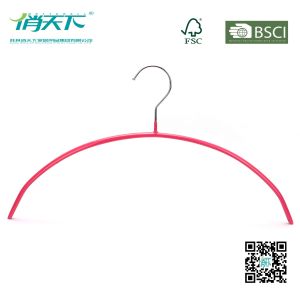 Quality Betterall Peach Curved PVC Metal Hanger for Shirts for sale