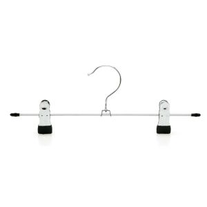 China 33cm Metal Pant Hangers With Clips on sale