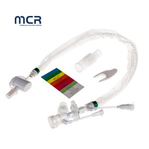 Disposable Closed Suction Catheter With Blue Suction Tip