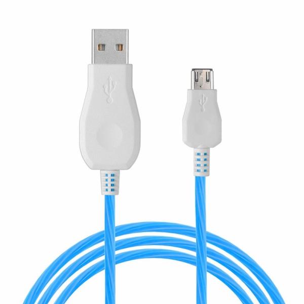 Type c iPhone lighting micro usb LED light shining bright night light USB cable