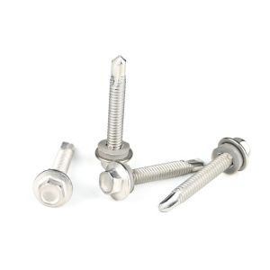 Customized Tek Black HEX Washer Head Self Drilling Screws for Metal Wood M3.5-M6