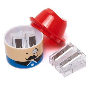 Child Safe Beard Man Cartoon Pencil Sharpener Anti Swallow