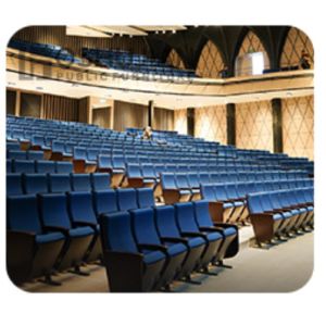 Collapsible 2 Seater Cinema Hall Chairs Anti Electrostatic Medium Hardness