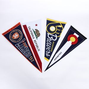 Sublimation 100D 150D Polyester Felt Pennant Flag 30x76cm