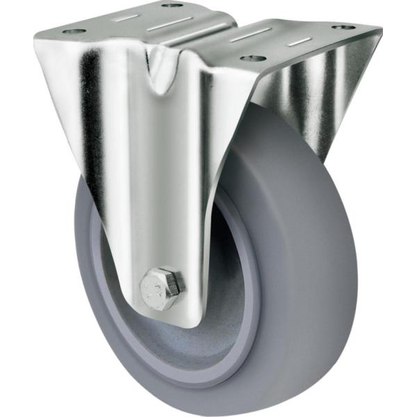 Buy TPR Elastic Thermoplastic Rubber Casters , Black Industrial Rubber Casters at wholesale prices