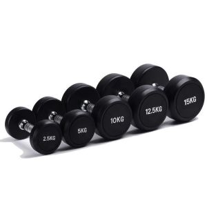 Free Weight Gym Dumbbells Fitness Training Rubber Round Dumbbells