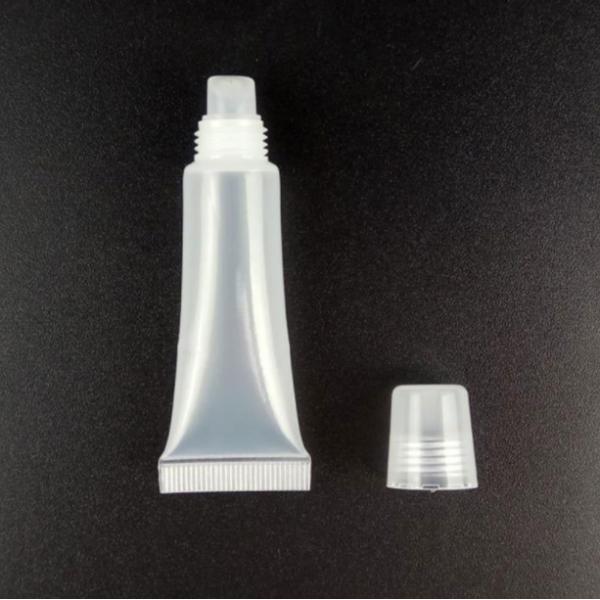 Oblique Neck 5ml 10ml White Lip Gloss Squeeze Tubes MSDS SGS