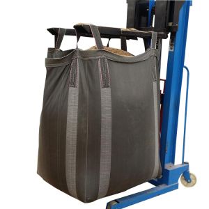 Quality PP Woven Fibc Packing 1 Ton Bulk Bag Black Cross Corner Available Side Discharge Design for sale