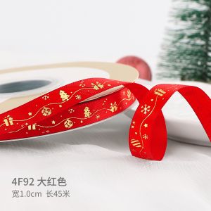 2cm 2.5cm Christmas Printed Ribbons ISO14001 Personalised Xmas Ribbon