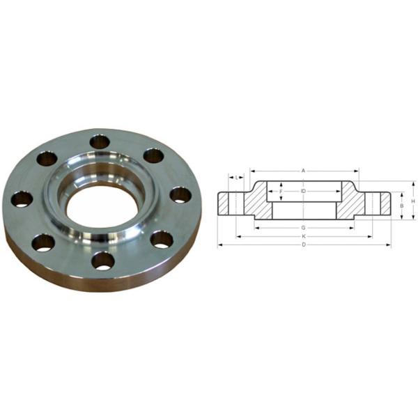 ASME B16.5 Lap Joint Forged Steel Flanges DIN 2642 DIN 2656 300LBS Pressure Metal Material
