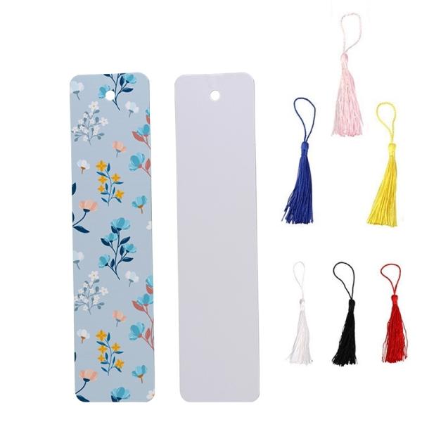 custom photo bookmark Metal Aluminum Bookmarks Gloss White Blank Sublimation