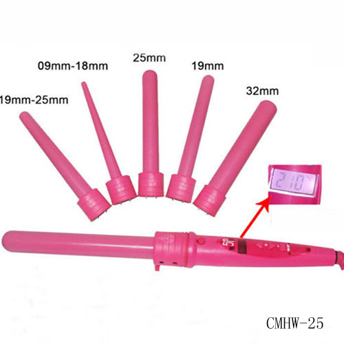 Buy 5 in 1pink interchangeable Hair curling wand barrel-Hair Tools at wholesale prices