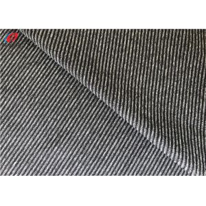 Eco-Friendly Polyester Spandex Melange Striped Weft Knitted Fabric