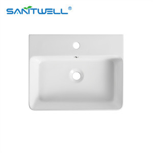 AB8457 Modern Rectangular Art Basin Above Counter Basin Ceramic Basin