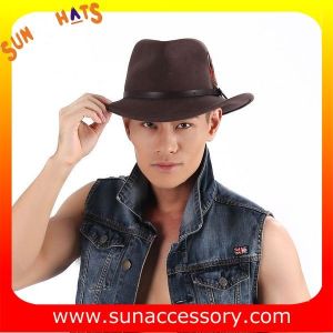 2050373 Sun Accessory customized  winter wool felt fashion style cowboy  hats  ,unisex hats and caps wholesaling