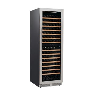 165 Bottles Compressor Wine Fridge Dual Zone Free Standing Wine Cooler Wine