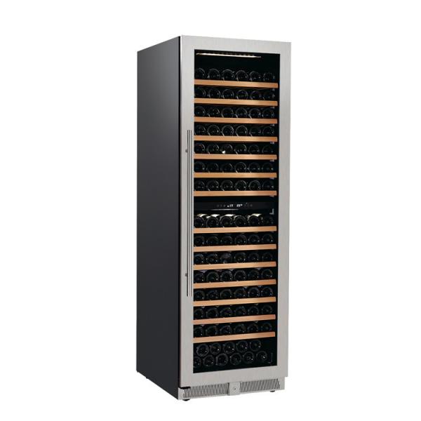 165 Bottles Compressor Wine Fridge Dual Zone Free Standing Wine Cooler Wine