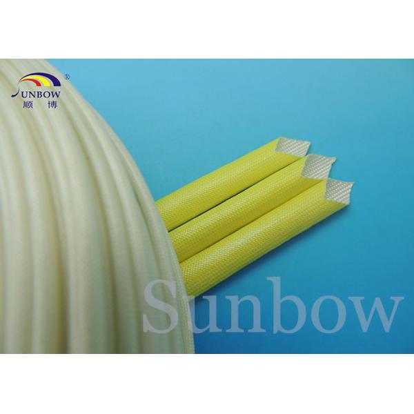 Flexible UL VW-1 Acrylic Coated Fiber Glass Sleeving / Sleeves for Insulation Wear Resistance