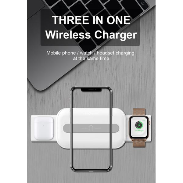 LED Indicator Iphone X 10 Watt 3 In 1 Qi Wireless Charger