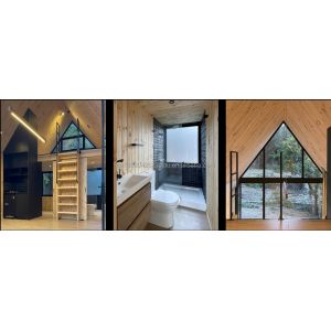 Hotel Triangular Container House with Prefabricated Steel Structure and Sandwich