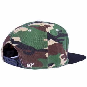 Camouflage Acrylic Fabric Snapback Baseball Caps 7 Holes Closure Available