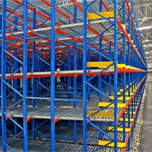 China High Density Warehouse Gravity Racking System with Adjustable Rollers and Durable Q235B Steel Structure on sale