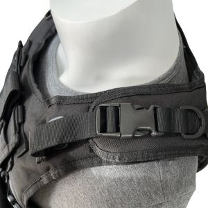 Safety Adjustable Black Vest Protective Jacket with Molle System in Polyester