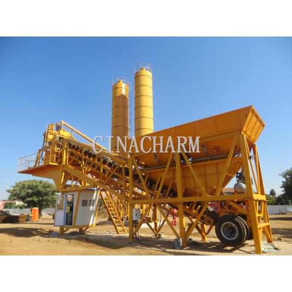 Automatic Working Mobile Batching Plant YHZS35 With 35m3/Hour