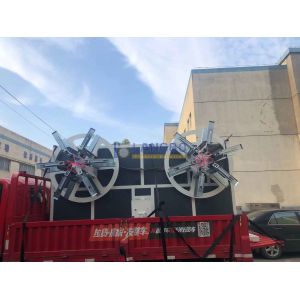 Double Station Plastic Pipe PE Winding Machine Winder Coiler