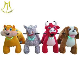 Hansel amusement ride equipment electric plush motorized animal ride