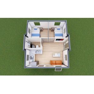 20ft Expandable Prefab Container House Industrial Design Style and White or