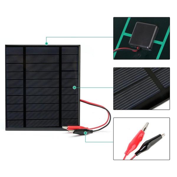 1W 2W 3W 1V 2V 3V 5V Epoxy Resin PET Mini Solar Panels