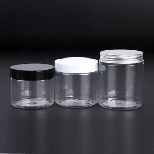 China Modern Premium Transparent Plastic Jar Gold Lid With Spot Goods on sale