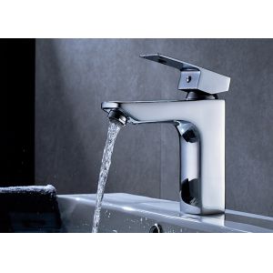 ROVATE Counter Mounted Brass Bathroom Sink Mixer Single Zinc Handle