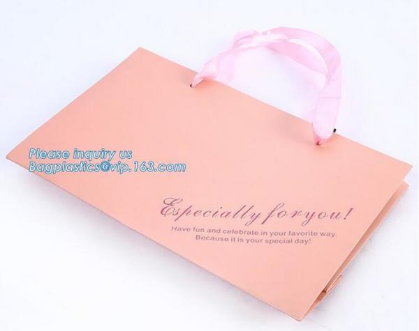 Luxury Custom Paper Carrier Bags Words With UV Finishes,Factory Direct Made Cheap Price Customized White Kraft Paper Gif