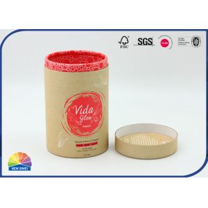 Quality Reusable Red Inside Paper Packaging Tube For Skincare Collagen for sale