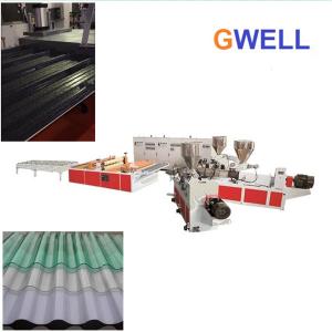 China PP PVC Corrugated Roof Tile Production Line Polycarbonate Extrusion Process on sale
