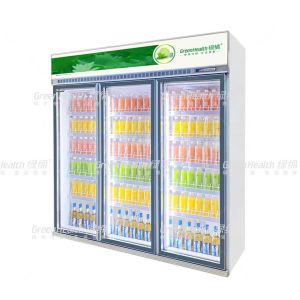 Commercial Beverage Refrigerator Glass Door Cooler With Cubigel Inverter