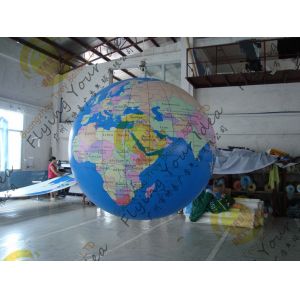 Reusable 2.5m Inflatable Earth Ball Fire Retardant UV Protected Printing