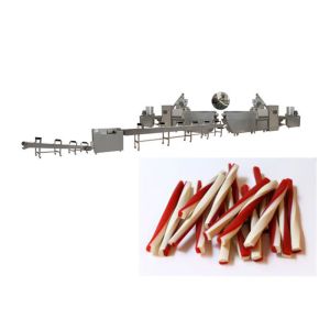 Chewing Gum Snacks Extrusion Machine Pet Favorite Double Color Dog Treats