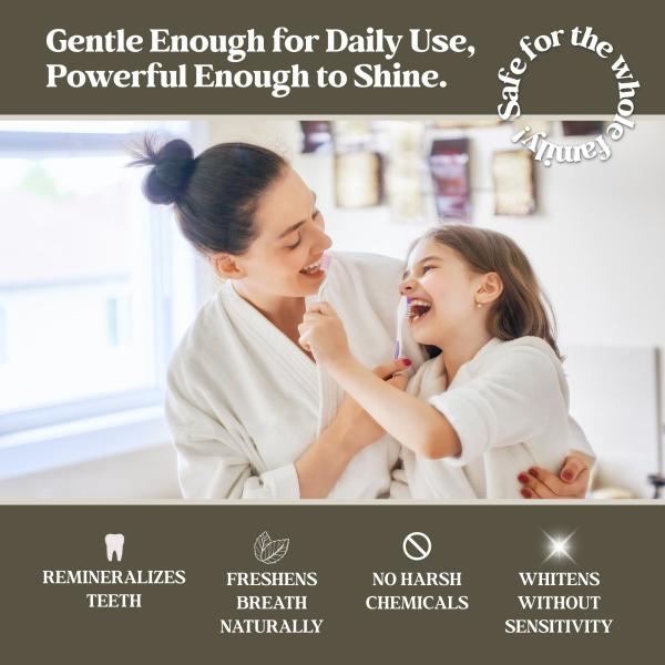 2 Oz Hydroxyapatite Remineralizing Powder For Teeth Fluoride Free Peppermint Flavor