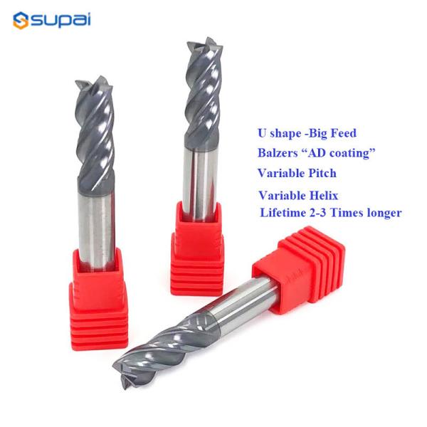 Solid Carbide Variable Pitch-Helix Corner Radius Endmills Cutting tools for CNC