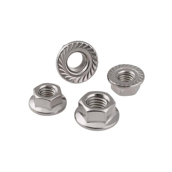DIN 6923 A4 Serrated Hex Flange Nut Stainless Steel 304 / 316 M5 M6 M8 Locknut A2-70