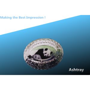 ashtray/glass ashtray/crystal ashtray/cigarette gift/panda ashtray