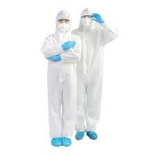 Quality Anti Virus Disposable Isolation Gown , Disposable Plastic Coveralls Abrasion Resistant for sale