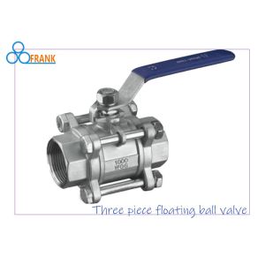 Fire Safe 3 Piece 3˝ 2500LB Industrial Metal Valves